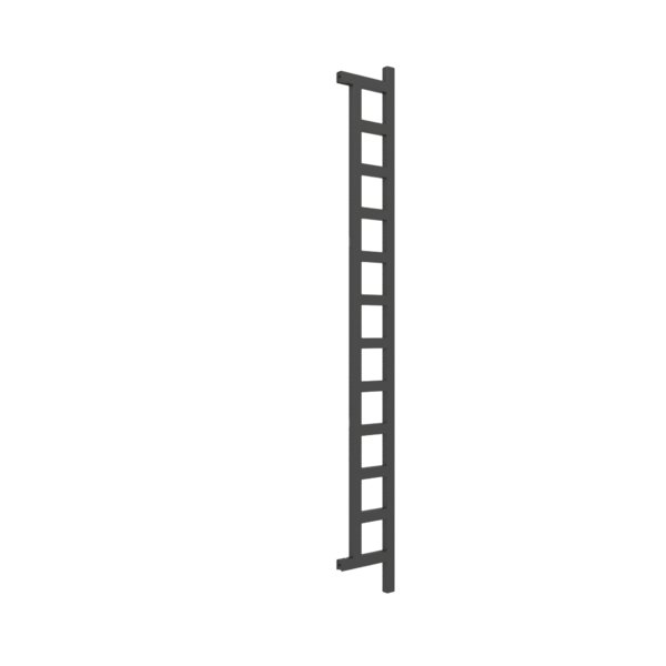 Grzejnik drabinkowy TERMA EASY, podłączenie O1, wym. 1980 x 200 mm, kolor czarny sygnałowy RAL9004, moc 378W