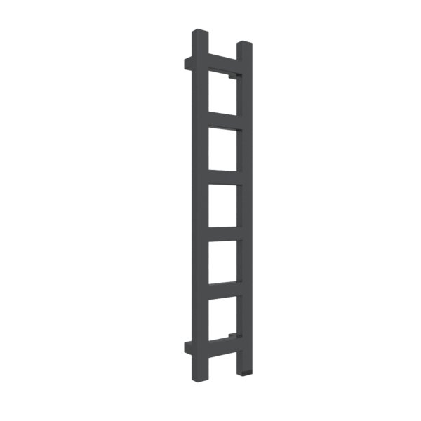 Grzejnik drabinkowy TERMA EASY ONE, podłączenie S8, wym. 960 x 200 mm, kolor metaliczna czerń, moc 187W