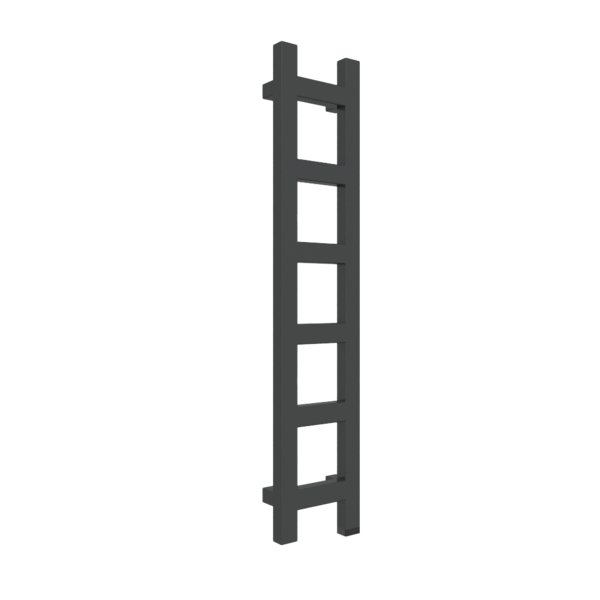 Grzejnik drabinkowy TERMA EASY ONE, podłączenie S1, wym. 960 x 200 mm, kolor czarny RAL9011, moc 187W