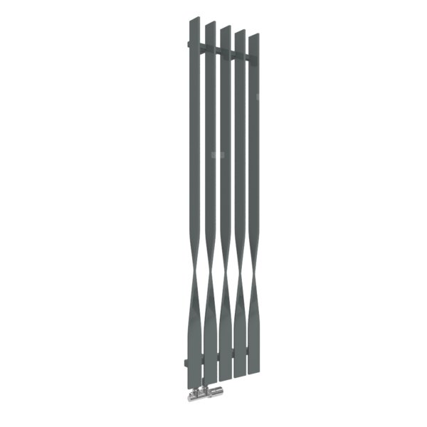 Grzejnik drabinkowy TERMA CYKLON V, podłączenie YP, wym. 1600 x 495 mm, kolor metaliczny szary, moc 845W