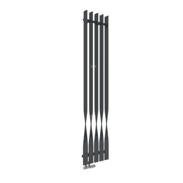 Grzejnik drabinkowy TERMA CYKLON V, podłączenie YP, wym. 1900 x 410 mm, kolor metaliczna czerń, moc 832W