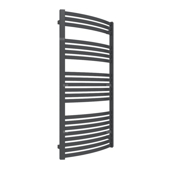 Grzejnik drabinkowy TERMA DEXTER, podłączenie SX, wym. 1220 x 600 mm, kolor szary czarny RAL7021, moc 640W