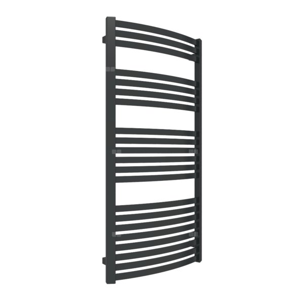 Grzejnik drabinkowy TERMA DEXTER, podłączenie GD, wym. 1220 x 600 mm, kolor czarny jak kruk połysk RAL9005, moc 640W