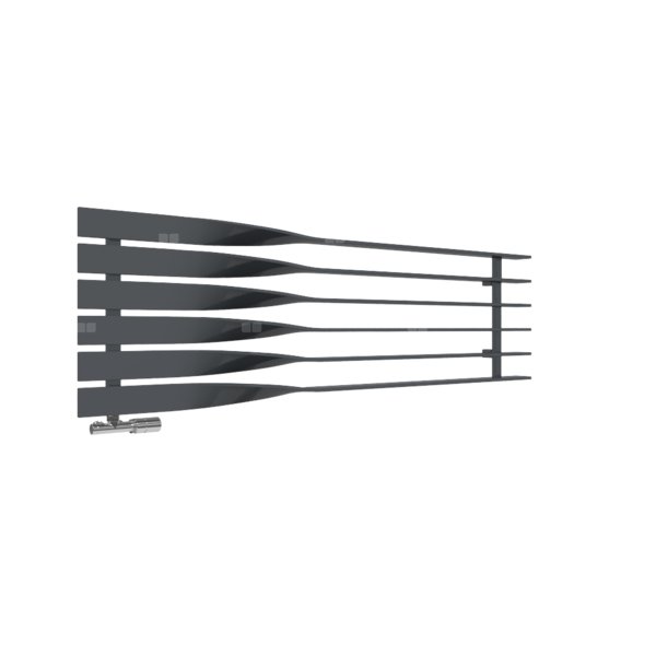 Grzejnik drabinkowy TERMA CYKLON H, podłączenie O8, wym. 495 x 1600 mm, kolor szary antracytowy RAL7016, moc 704W