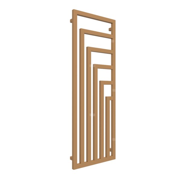 Grzejnik drabinkowy TERMA ANGUS V, podłączenie SX, wym. 1460 x 520 mm, kolor miedź, moc 711W