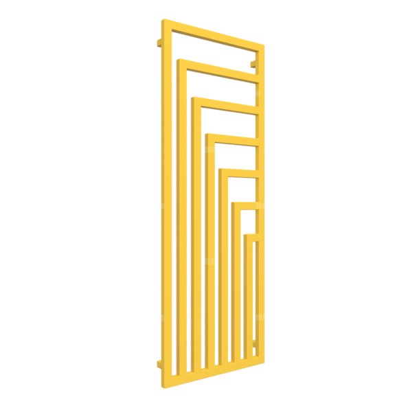 Grzejnik drabinkowy TERMA ANGUS V, podłączenie ZX, wym. 1620 x 600 mm, kolor żółty cynkowy RAL1018, moc 905W
