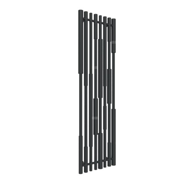 Grzejnik drabinkowy TERMA Cane, podłączenie Y1, wym. 1300 x 390 mm, kolor czarny jak kruk mat RAL9005, moc 569W