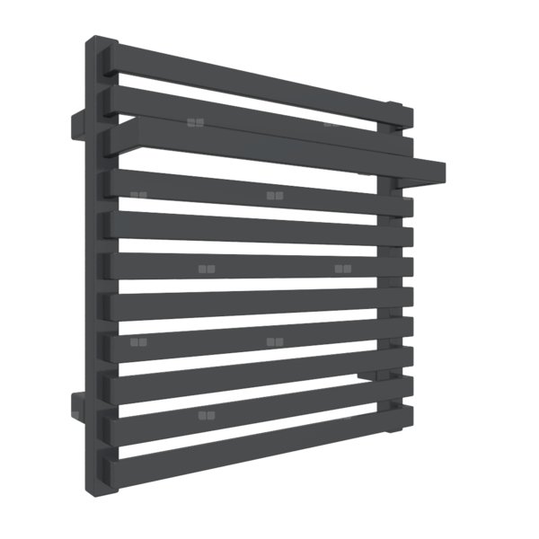Grzejnik drabinkowy TERMA CITY, podłączenie ZX, wym. 510 x 500 mm, kolor metaliczna czerń, moc 304W