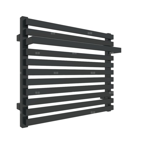 Grzejnik drabinkowy TERMA CITY, podłączenie Z1, wym. 510 x 600 mm, kolor czarny jak kruk soft RAL9005, moc 362W
