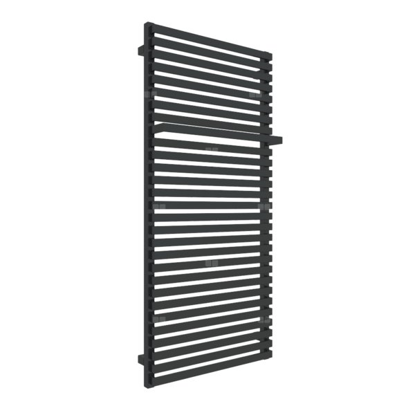 Grzejnik drabinkowy TERMA CITY, podłączenie LX, wym. 1320 x 600 mm, kolor czarny jak kruk mat RAL9005, moc 879W