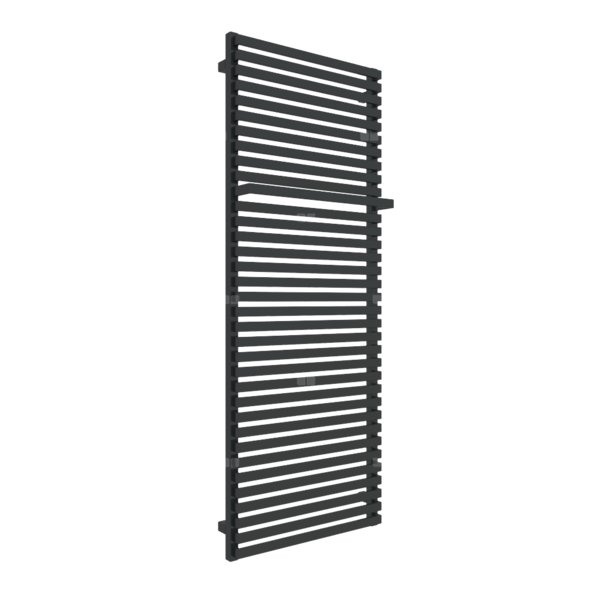 Grzejnik drabinkowy TERMA CITY, podłączenie SX, wym. 1590 x 600 mm, kolor czarny jak kruk połysk RAL9005, moc 1055W