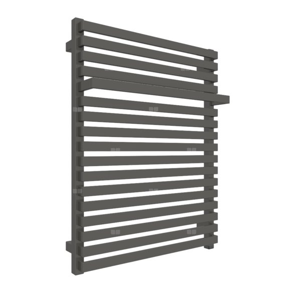 Grzejnik drabinkowy TERMA CITY ONE, podłączenie S1, wym. 780 x 600 mm, kolor szary ciemny RAL7022, moc 541W