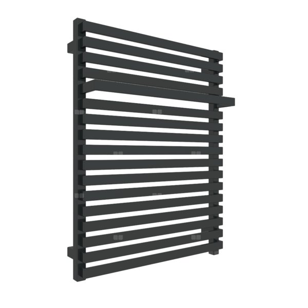 Grzejnik drabinkowy TERMA CITY ONE, podłączenie S8, wym. 780 x 600 mm, kolor czarny jak kruk mat RAL9005, moc 541W