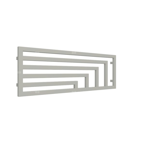 Grzejnik drabinkowy TERMA ANGUS H, podłączenie Y7, wym. 440 x 1300 mm, kolor srebrny połysk, moc 538W