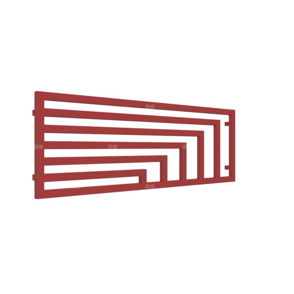 Grzejnik drabinkowy TERMA ANGUS H, podłączenie YP, wym. 520 x 1460 mm, kolor czerwony sygnałowy RAL3001, moc 680W