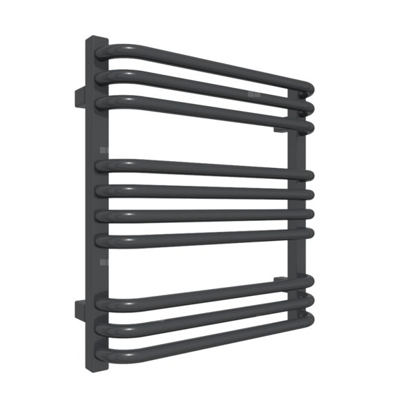 Grzejnik drabinkowy TERMA ALEX, podłączenie LX, wym. 540 x 500 mm, kolor metaliczna czerń, moc 299W