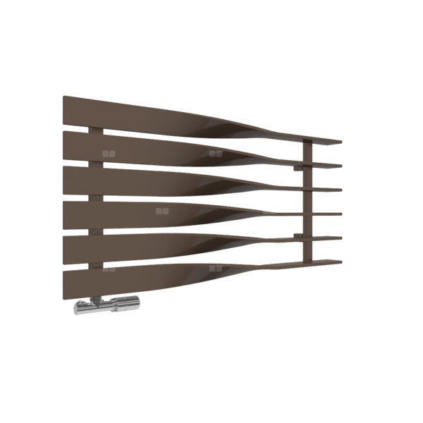 Grzejnik drabinkowy TERMA CYKLON H, podłączenie O8, wym. 495 x 1000 mm, kolor szlachetny brąz, moc 490W