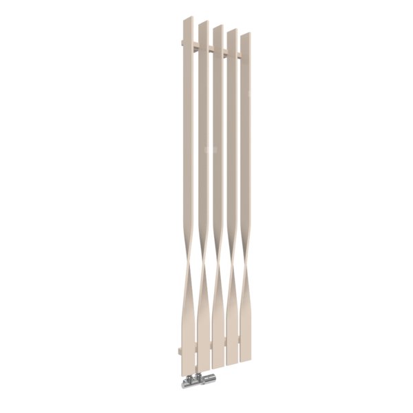 Grzejnik drabinkowy TERMA CYKLON V, podłączenie YL, wym. 1600 x 410 mm, kolor jasna kość słoniowa RAL1015, moc 704W