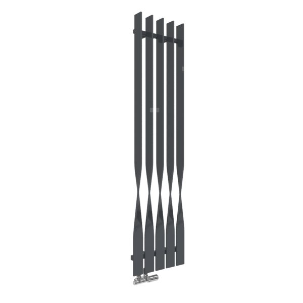Grzejnik drabinkowy TERMA CYKLON V, podłączenie YL, wym. 1600 x 410 mm, kolor szary antracytowy RAL7016, moc 704W