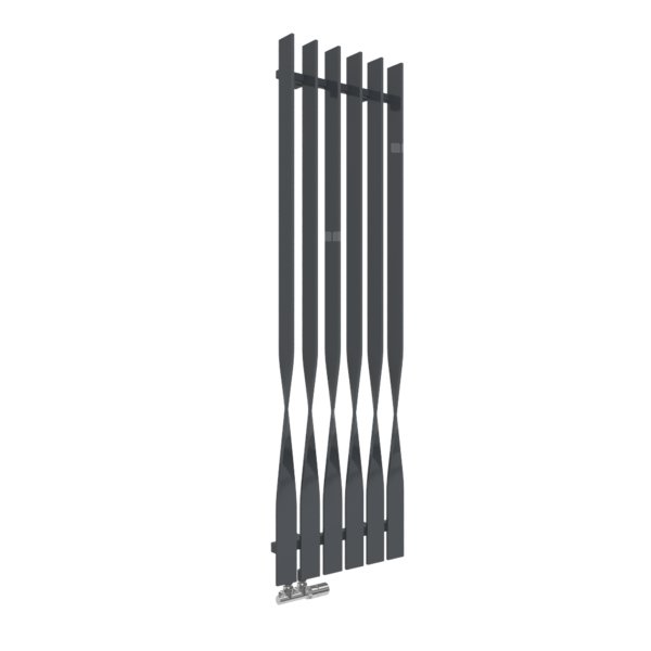Grzejnik drabinkowy TERMA CYKLON V, podłączenie YP, wym. 1600 x 495 mm, kolor szary antracytowy RAL7016, moc 845W