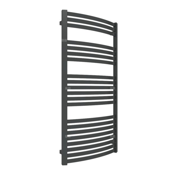 Grzejnik drabinkowy TERMA DEXTER, podłączenie Z1, wym. 1220 x 600 mm, kolor czarny jak kruk soft RAL9005, moc 640W