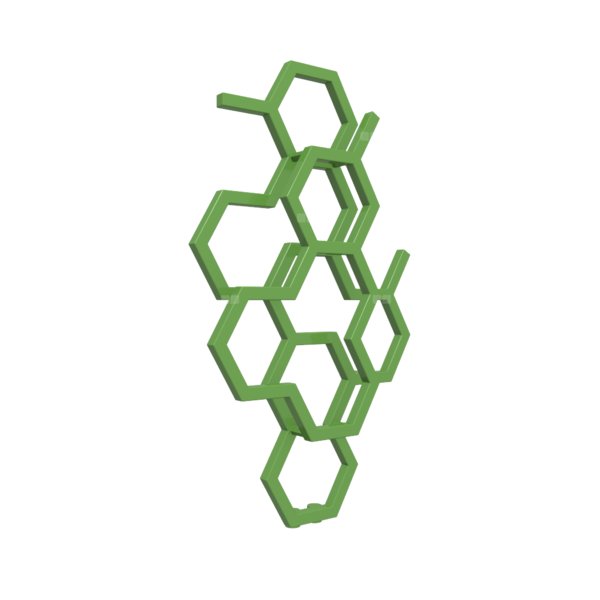 Grzejnik drabinkowy TERMA HEX, podłączenie ZX, wym. 821 x 486 mm, kolor zielony żółty RAL6018, moc 248W