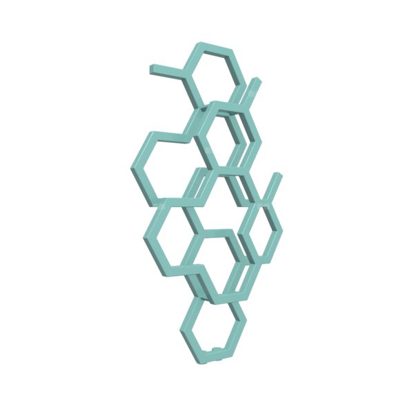 Grzejnik drabinkowy TERMA HEX, podłączenie ZX, wym. 821 x 486 mm, kolor zielony jasny RAL6027, moc 248W