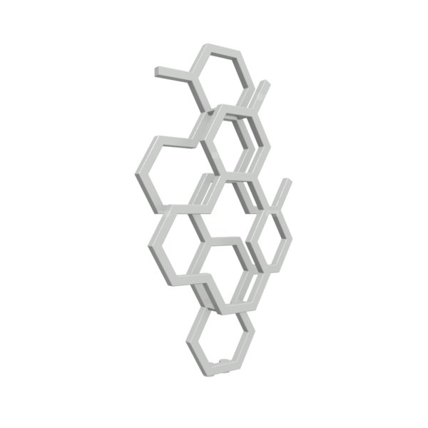 Grzejnik drabinkowy TERMA HEX, podłączenie ZX, wym. 821 x 486 mm, kolor szary jasny RAL7035, moc 248W