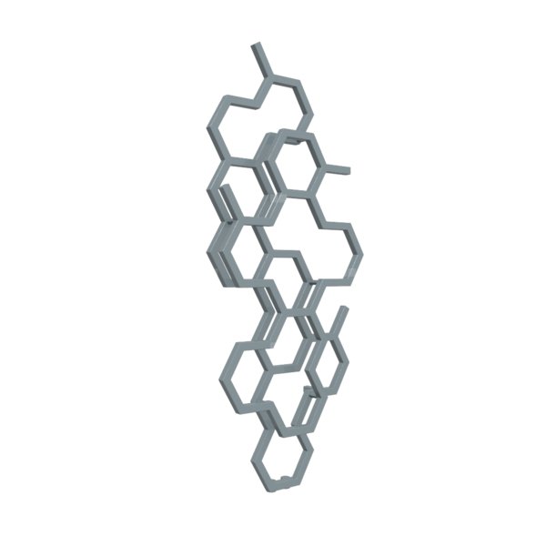 Grzejnik drabinkowy TERMA HEX, podłączenie ZX, wym. 1220 x 486 mm, kolor szafir anodowy, moc 346W