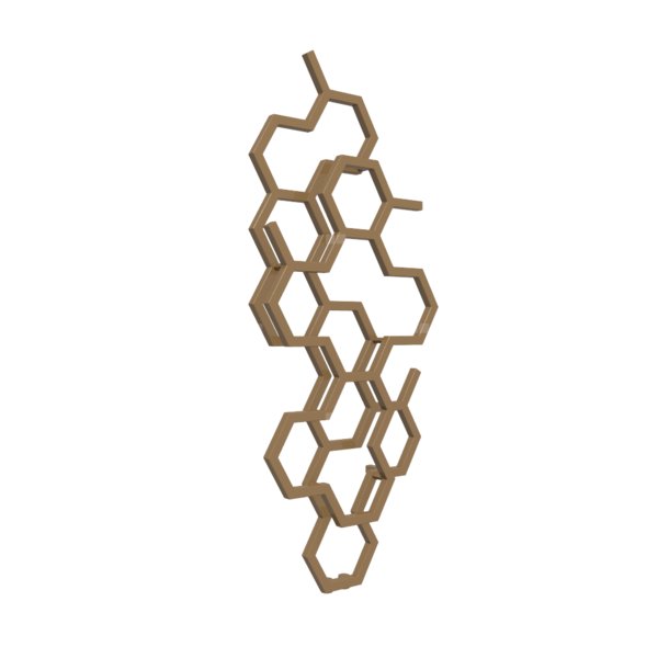 Grzejnik drabinkowy TERMA HEX, podłączenie ZX, wym. 1220 x 486 mm, kolor halo, moc 346W