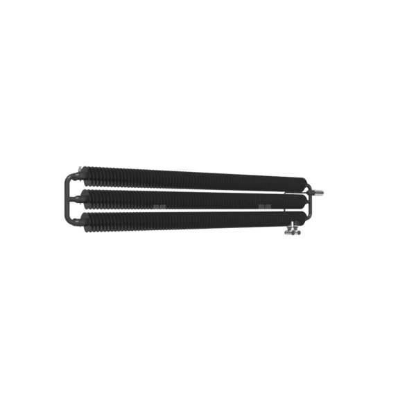 Grzejnik drabinkowy TERMA Ribbon HWS, podłączenie VP, wym. 290 x 1540 mm, kolor czarny sygnałowy RAL9004, moc 802W