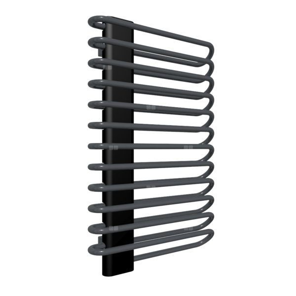 Grzejnik drabinkowy TERMA MICHELLE, podłączenie YL, wym. 780 x 500 mm, kolor metaliczna czerń, moc 455W