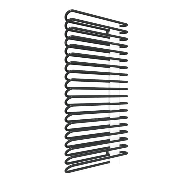 Grzejnik drabinkowy TERMA MICHELLE, podłączenie YL, wym. 1200 x 600 mm, kolor czarny jak kruk mat RAL9005, moc 845W