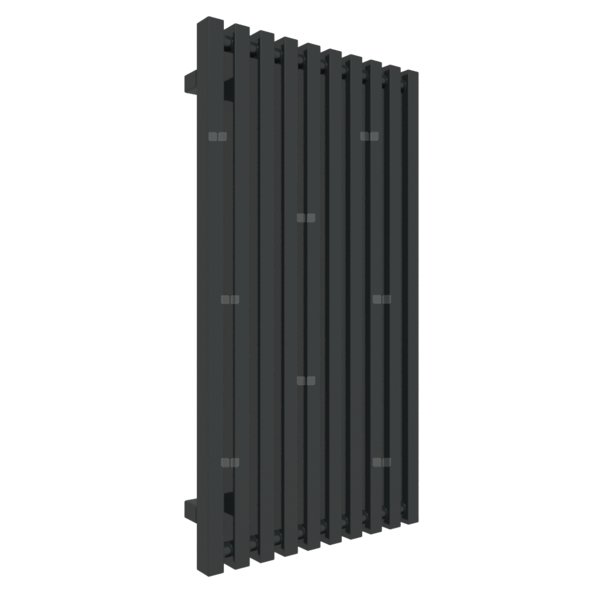 Grzejnik drabinkowy TERMA TRIGA, podłączenie PX, wym. 900 x 480 mm, kolor czarny jak kruk mat RAL9005, moc 580W