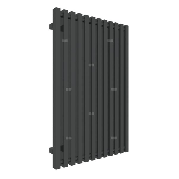 Grzejnik drabinkowy TERMA TRIGA, podłączenie Z1, wym. 900 x 580 mm, kolor czarny jak kruk soft RAL9005, moc 701W