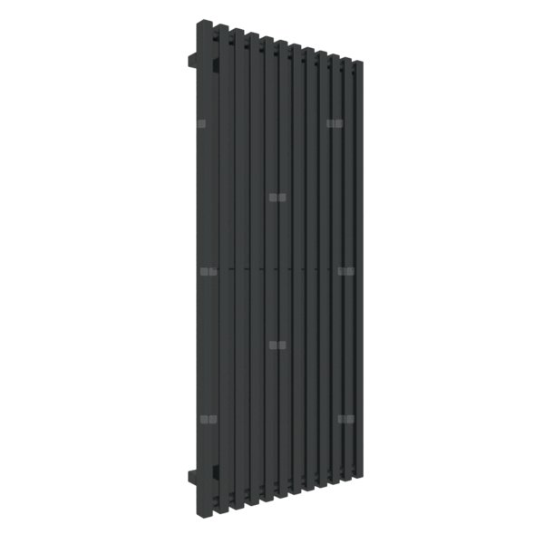Grzejnik drabinkowy TERMA TRIGA, podłączenie YL, wym. 1300 x 580 mm, kolor czarny jak kruk mat RAL9005, moc 996W