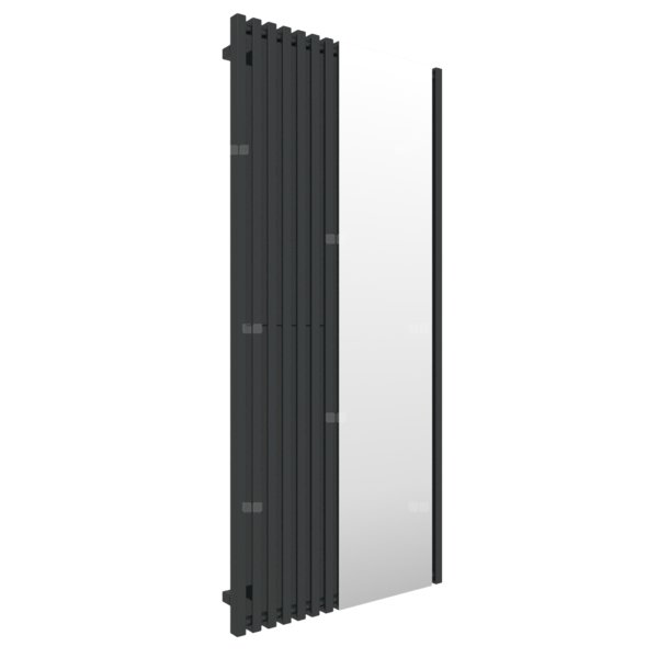 Grzejnik drabinkowy TERMA TRIGA M, podłączenie YL, wym. 1700 x 780 mm, kolor czarny jak kruk mat RAL9005, moc 850W