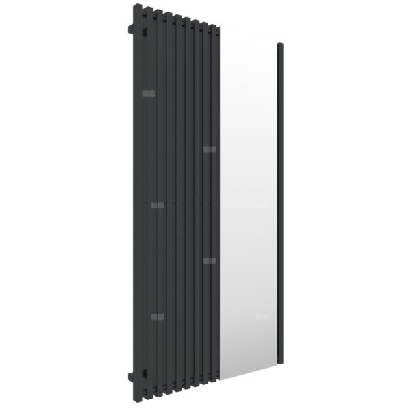 Grzejnik drabinkowy TERMA TRIGA M, podłączenie O8, wym. 1700 x 880 mm, kolor czarny jak kruk mat RAL9005, moc 1074W