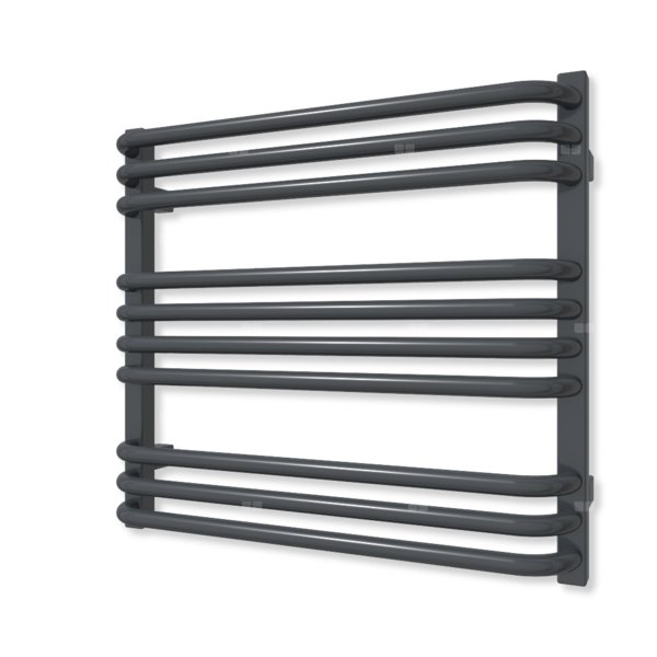 Grzejnik drabinkowy TERMA ALEX, podłączenie O8, wym. 540 x 600 mm, kolor metaliczna czerń (farba), moc 355W