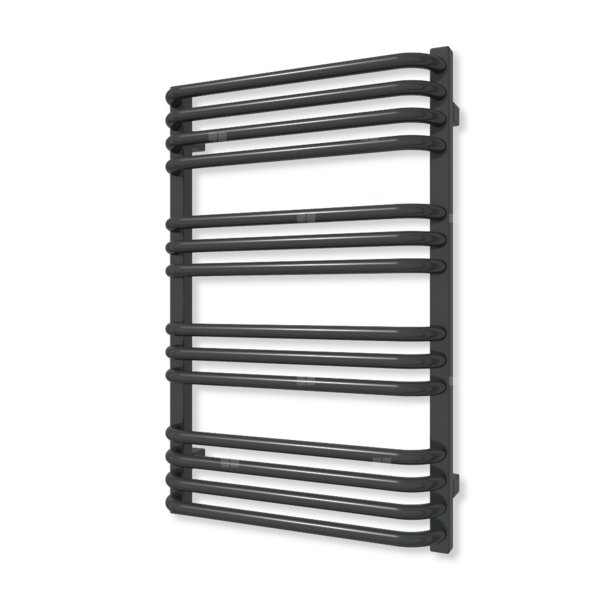 Grzejnik drabinkowy TERMA ALEX, podłączenie Z1, wym. 760 x 500 mm, kolor czarny jak kruk soft (farba), moc 412W