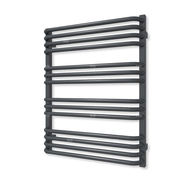 Grzejnik drabinkowy TERMA ALEX, podłączenie ZX, wym. 760 x 600 mm, kolor nowoczesna szarość (farba), moc 481W