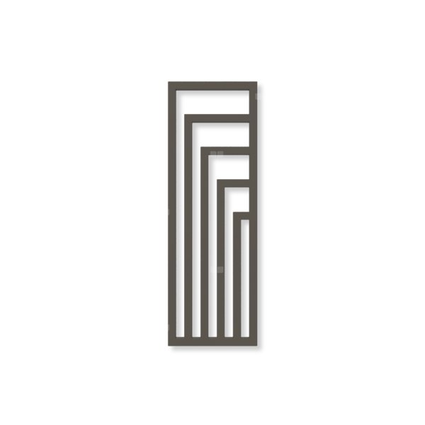 Grzejnik dekoracyjny TERMA ANGUS V, moc  557W, 1300x440 mm, brąz anodowy (farba), podłączenie: sx