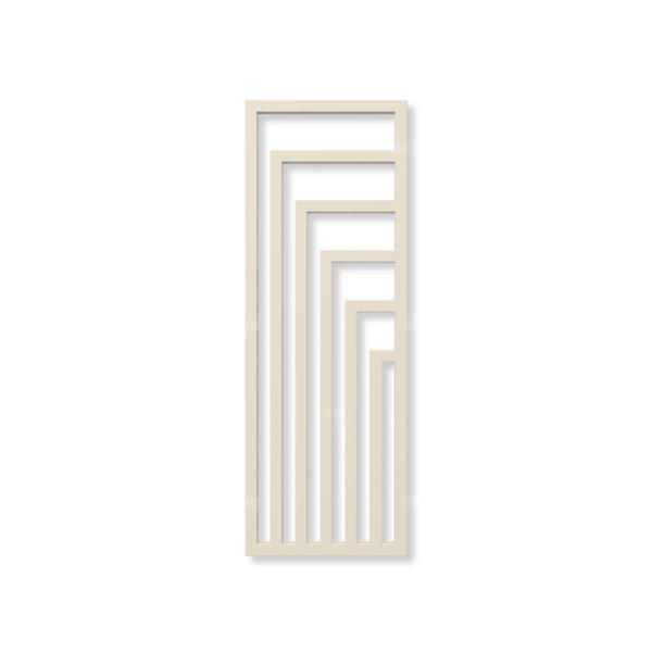 Grzejnik dekoracyjny TERMA ANGUS V, moc  711W, 1460x520 mm, biały ostrygowy soft (farba), podłączenie: y1