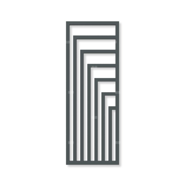 Grzejnik dekoracyjny TERMA ANGUS V, moc  905W, 1620x600 mm, czarny anodowy (farba), podłączenie: y1