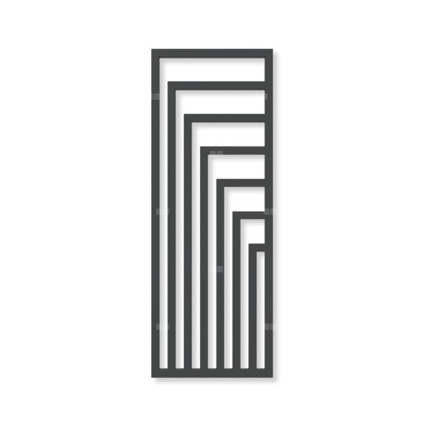 Grzejnik dekoracyjny TERMA ANGUS V, moc  905W, 1620x600 mm, czarny jak kruk soft (farba), podłączenie: o8