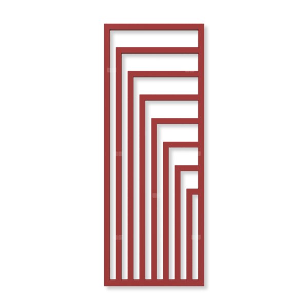 Grzejnik dekoracyjny TERMA ANGUS V, moc  1116W, 1780x680 mm, czerwony sygnałowy RAL3001 (farba), podłączenie: yp