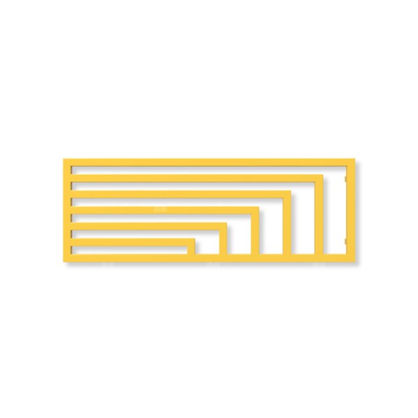 Grzejnik drabinkowy TERMA ANGUS H, podłączenie YL, wym. 520 x 1460 mm, kolor żółty cynkowy RAL1018, moc 680W