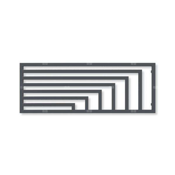 Grzejnik dekoracyjny TERMA ANGUS H, moc  841W, 600x1620 mm, szary antracytowy RAL7016 (farba), podłączenie: px