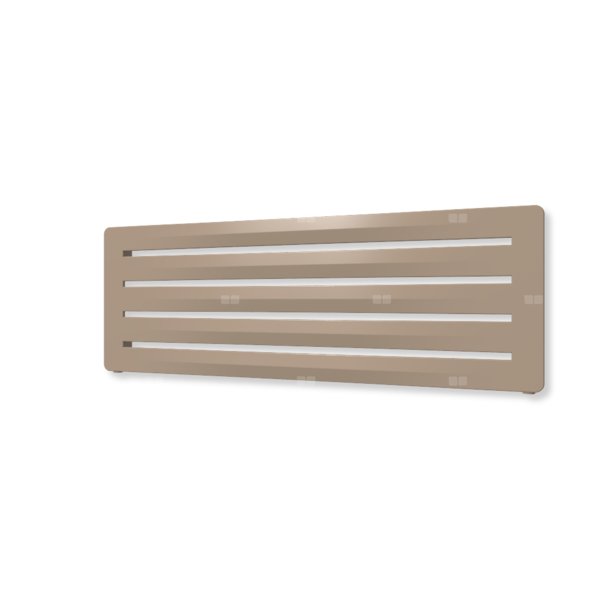 Grzejnik dekoracyjny TERMA AERO H, moc  480W, 410x1200 mm, kwarc (farba), podłączenie: yp