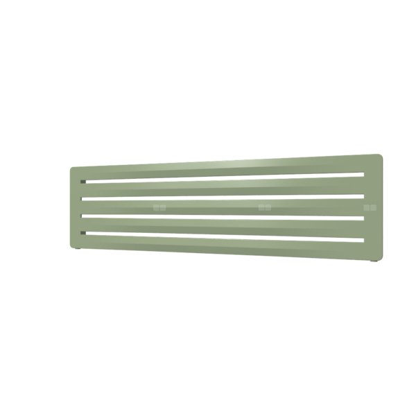 Grzejnik dekoracyjny TERMA AERO H, moc  600W, 410x1500 mm, zielony blady RAL6021 (farba), podłączenie: yl